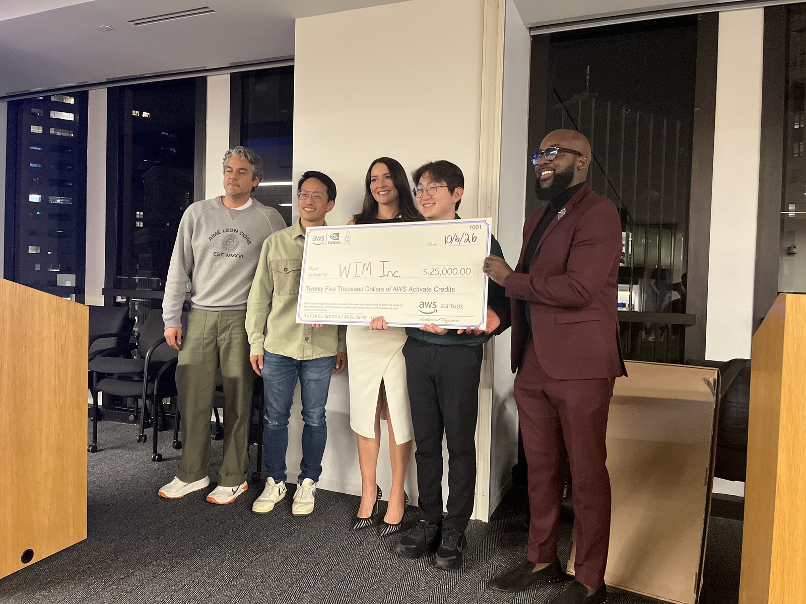 WIM, 'AWS x NVIDIA AI Pitch Competition' 1위 수상 (2026.10)